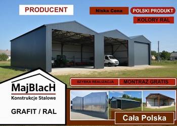Garaż Blaszany Grafitowy | Garaże Blaszane | Hala | Wiata  – Maj-BlacH