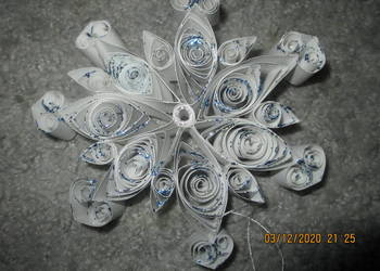 zabawka z origami modułowego śnieżynka 4