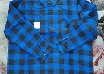 Niebieska koszula flanelowa w kratę