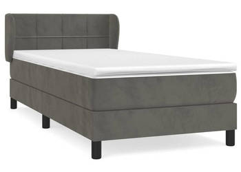 Łóżko Z Materacem Szare Kontynentalne DO Sypialni 80x200 cm WM-3127458