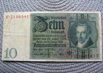 Niemcy 10 Reichsbanknot 1924r