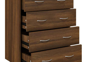 Komoda z 4 szufladami 60 x 305 x 71 cm brązowy dąb WM-342582