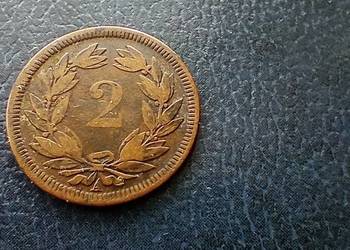 Stare monety 2 rappen 1850 Szwajcaria