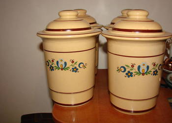 Bolesławiec wzór kaszubski pojemnik kuchenny PRL