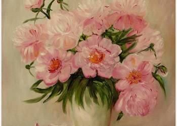 Piwonie obraz olejny 50-50cm  dostępny