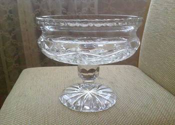 Owocarka patera kryształowa HSK Violetta z czasów PRL
