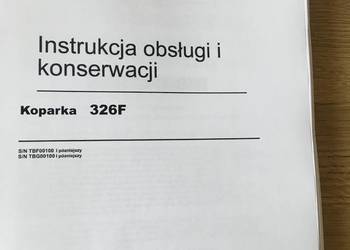 dtr instrukcja obsługi koparka caterpillar 326f i inne
