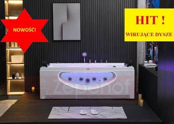 Wanna z hydromasażem BCX-602 prostokątna 180cmx90cmx66cm DYSZE OBROTOWE, MA