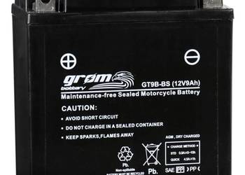 Akumulator motocyklowy GROM GT9B-BS YT9B 12V 9Ah 120A L+