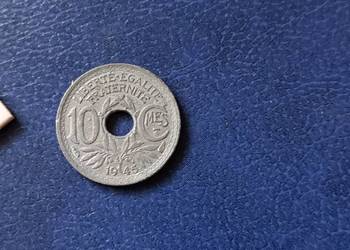 Stare monety 10 centym 1945 Francja