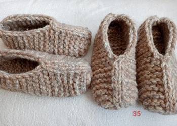 Komplet:2 pary grubych wełnianych kapci  36-40