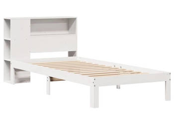 Łóżko z regałem bez materaca białe sosnowe 75x190 cm WM-3322535