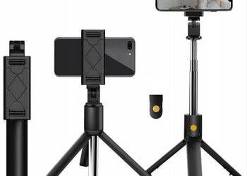 Uchwyt selfie-stick trójnóg statyw tripod Bluetooth K07 czarny