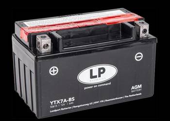 Akumulator motocyklowy 6Ah 105A Landport YTX7A-BS 12V