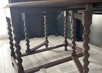 Składany stół Gdański owalny, antyk