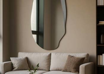 Dekoracyjne lustro na grafitowym antisolu - FUSION