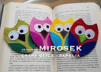 Sowa filc zakładka do książki zakładki handmade
