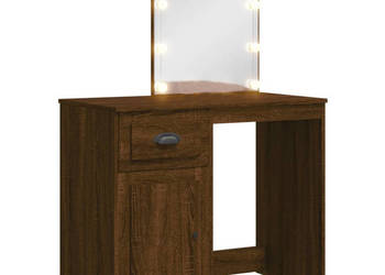 Toaletka z oświetleniem LED brązowy dąb 90x42x1325 cm WM-834977