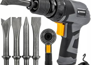 Młotek pneumatyczny udarowy pistolet blacharski + 4 dłuta przecinaki