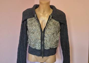 Sweter damski z futerkiem rozmiar L