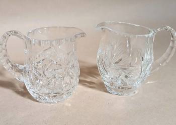 Kubki kryształowe, kubki na śmietanę, mleko, dzbanuszki
