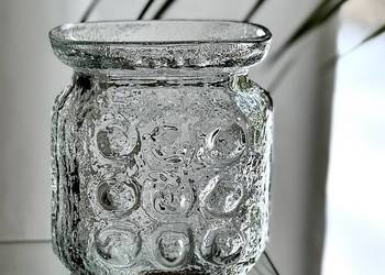 Wazon ze szkła prasowanego Rosice – projekt Pavel Panek, 1973, wzór 2301/13