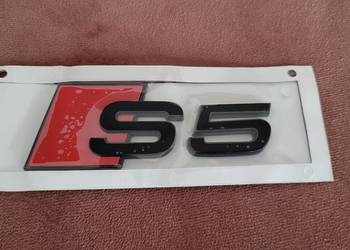 Czarny znaczek S5 emblemat klejany do AUDI