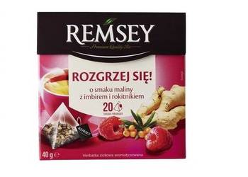 Herbata Remsey rozgrzej się owocowa imbir malina rokitnik