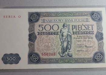 500 złotych 1947 s. O UNC/UNC- !!!