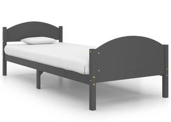 Rama łóżka ciemnoszara lite drewno sosnowe 100 x 200 cm WM-322047