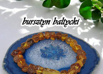 Bransoletka z bursztynu, bursztyn bałtycki ciosanka, bryłka #369 Bransoletka z bursztynu, bursztyn bałtycki ciosanka, bryłka #369