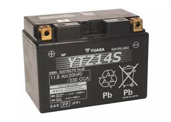 Akumulator motocyklowy 11,8Ah 230Ah YUASA YTZ14S Wet Charge
