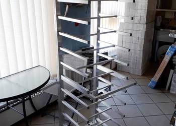 Wózek - Regał szpilkowy pojedynczy aluminiowy