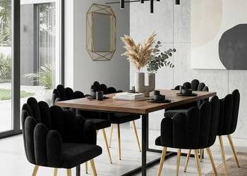 Krzesło Tapicerowane Aldo Gold Czarne, Wysyłka 24H, Dostawa 0zł!