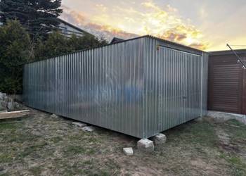 Garaż blaszany 4x6 z brama podnoszoną