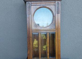 S096 Skrzynia obudowa starego zegara fazowane szkła szafka