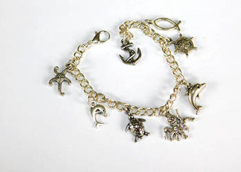 Bransoletka morska zółw rozgwiazda delfin ośmiorni