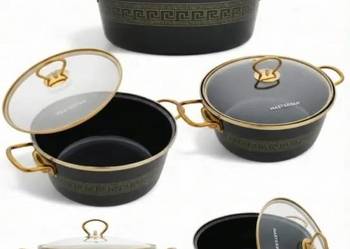 Likwidacja magazynu 199 zł Garnki emaliowane czarne versace