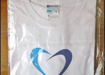T-shirt męski z nadrukiem L Wzrost 176cm bawełna biały Promocja -50%