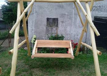 Piękne duże dębowe huśtawki