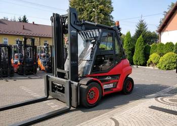 Wózek widłowy LINDE H80T widlak 8t duplex 396 kabina pełna