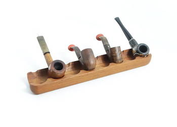 Teakowy Stojak na Fajki Vintage DENMARK Skandynawski Design Mid-Century