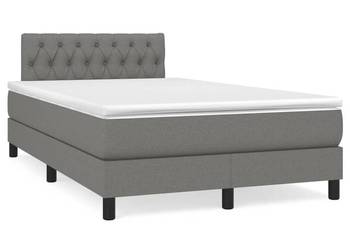 vidaXL Łóżko kontynentalne z materacem, ciemnoszare(SKU:3269745)