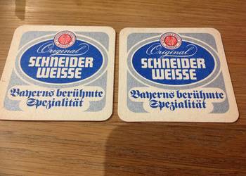 Stara Podkładka pod Piwo SCHNEIDER WEISSE - 2 szt Dwustronna