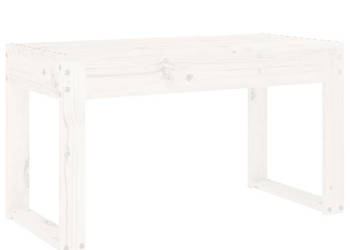 Ławka ogrodowa biała 80x38x45 cm lite drewno sosnowe WM-825087