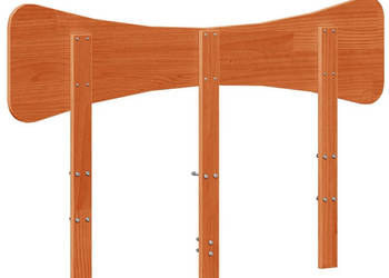 Wezgłowie do łóżka woskowy brąz 135 cm lite drewno sosnowe WM-844784