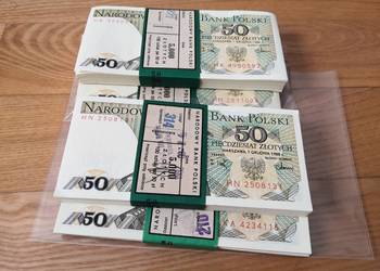 50 zł paczki bankowe PRL różne serie