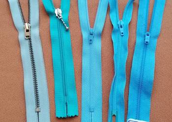 Expres,zamek błyskawiczny niebieski,zielony.