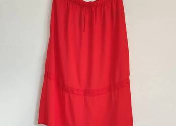 Czerwona zwiewna spódnica Esmara 46 3XL plus size wiskoza
