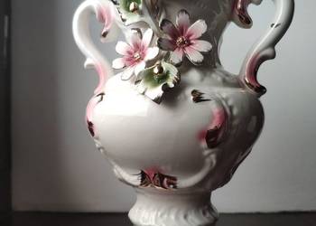 Stary porcelanowy włoski wazon / dzbanek sygnowany
